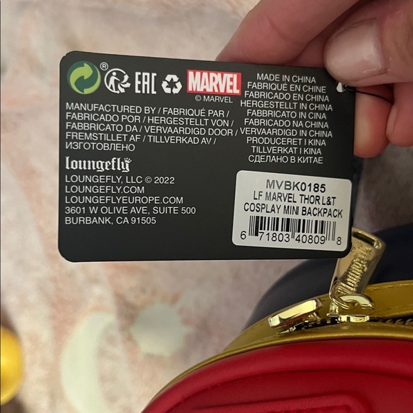 Loungefly Marvel Thor Glow in the Dark Mini Backpack - Picture 2 of 3